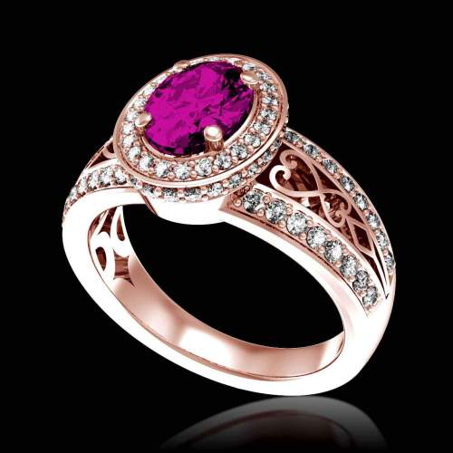 Tsarine Pink Sapphire Engagement Ring